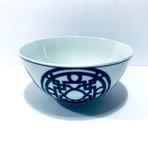 ZGallery Mykonos Dark Blue Geometric Lines & Bands Bowl 6” Diameter.